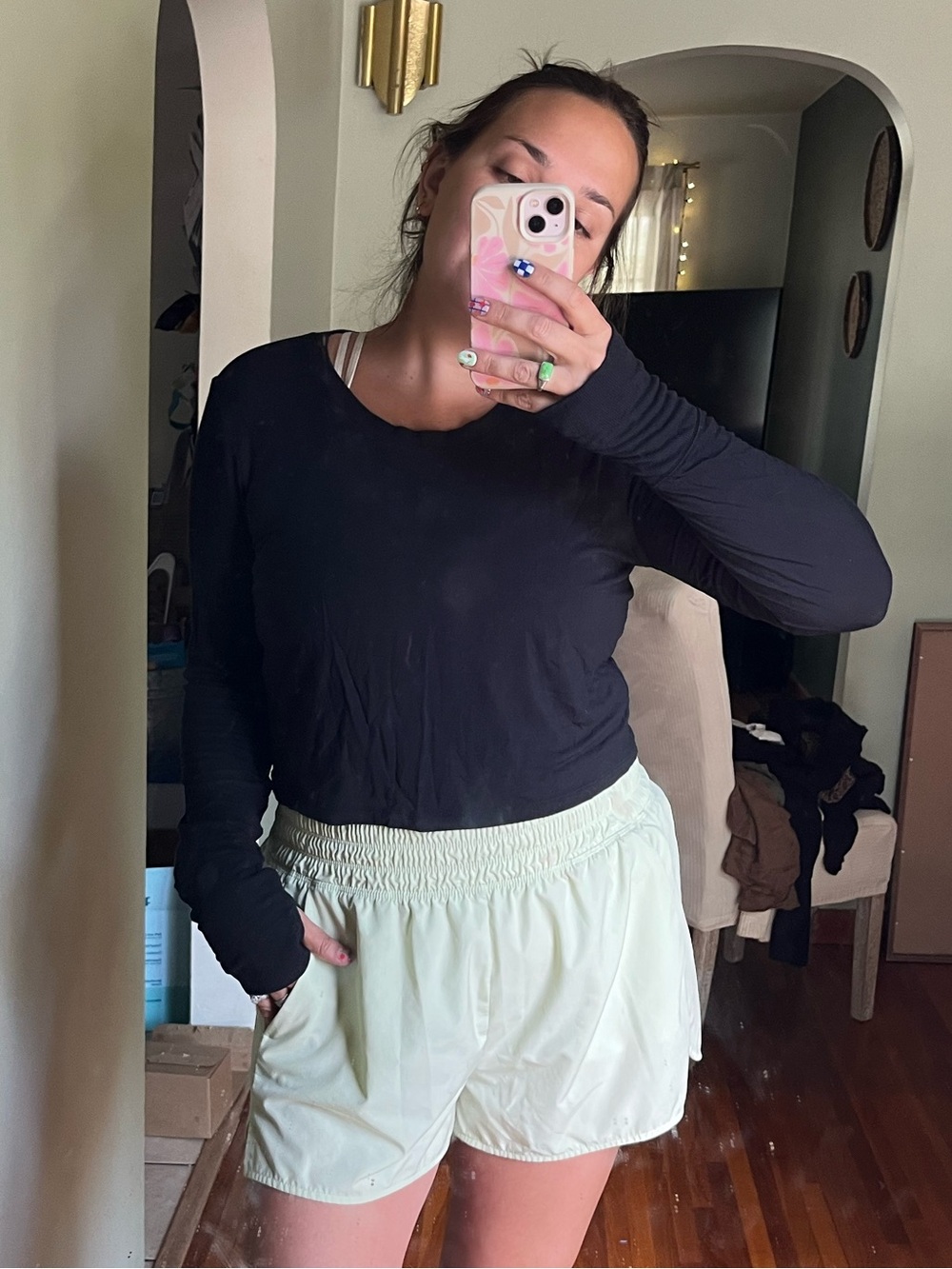 aerie Offline Crewneck Cropped Long Sleeve